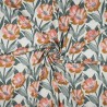 Tissu lin, viscose Carina Nerida Hansen sauge/corail Tissu lin, viscose Carina Nerida Hansen sauge/corail