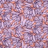 Tissu viscose Eco Vero Inked bouquet Nerida Hansen lilas/corail