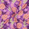 Tissu coton Fresh flowers Nerida Hansen Violet/corail 