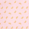 Tissu maillot de bain oranges fond rose UPF50  Tissu maillot de bain oranges fond rose UPF50
