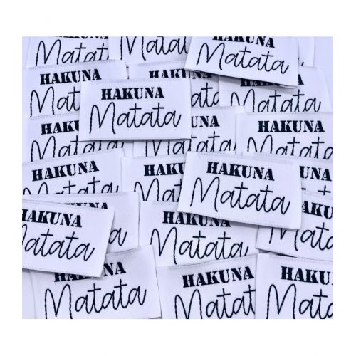 Étiquette à coudre : Hakuna Matata - Noir