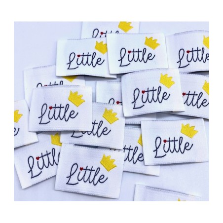Étiquette Tissée à Coudre"LITTLE " Blanc
