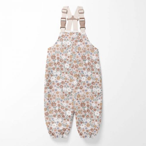 Tissu imperméable fleurs fond rose