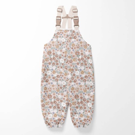 Tissu imperméable fleurs fond rose