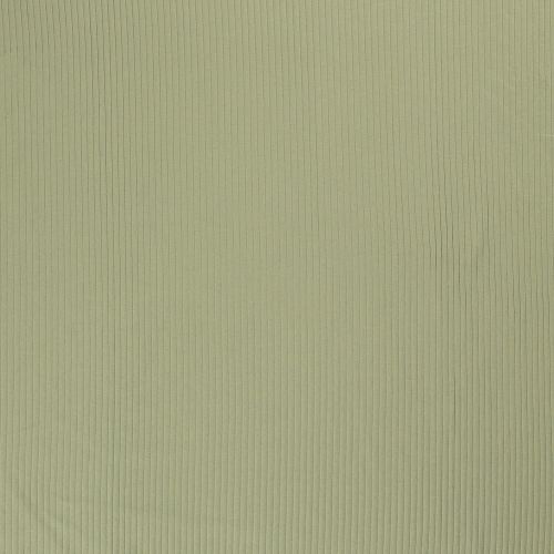 Tissu jersey cotelé 6 mm vert amande