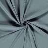 Tissu jersey cotelé 6 mm bleu jean
