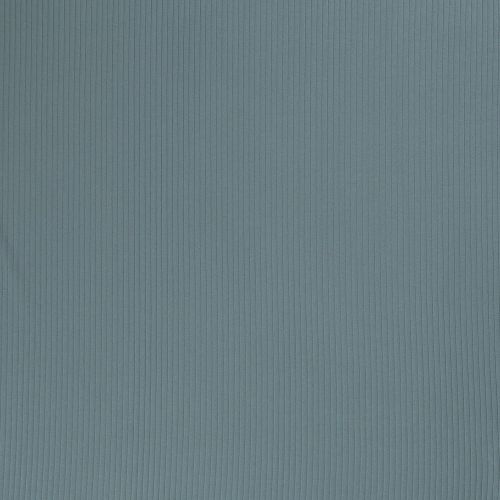 Tissu jersey cotelé 6 mm bleu jean