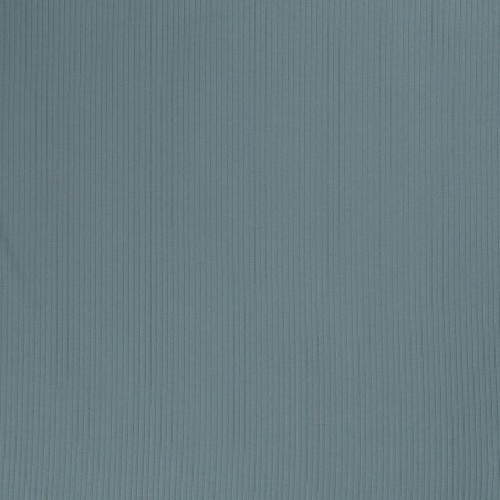 Tissu jersey cotelé 6 mm bleu jean