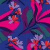 Tissu viscose stretch Spring Garden fond bleu Nerida Hansen