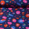 Tissu jersey Animal Mark fond bleu Nerida Hansen Tissu jersey Animal Mark fond bleu Nerida Hansen