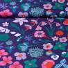 Tissu popeline digital Meadow Flower fond violet Nerida Hansen Tissu popeline digital Meadow Flower fond violet Nerida Hansen