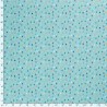 Tissu coton minis sapins fond menthe