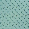 Tissu coton rennes fond menthe  Tissu coton rennes fond menthe