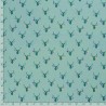Tissu coton rennes fond menthe  Tissu coton rennes fond menthe