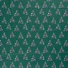 Tissu coton sapins fond menthe foncée Tissu coton sapins fond menthe foncée