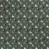 Tissu coton sapin glitter fond vert mousse Tissu coton sapin glitter fond vert mousse