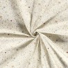 Tissu coton ciel étoilé glitter fond blanc cassé