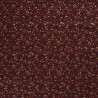 Tissu coton rennes glitter fond bordeaux