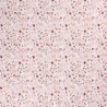 Tissu cadeaux et rennes glitter fond rose