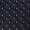 Tissu coton sapin glitter fond bleu marine  Tissu coton sapin glitter fond bleu marine