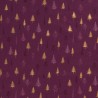 Tissu forêt de sapins glitter fond bordeaux  Tissu forêt de sapins glitter fond bordeaux