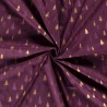 Tissu forêt de sapins glitter fond bordeaux  Tissu forêt de sapins glitter fond bordeaux
