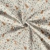 Tissu coton la forêt fête noël fond blanc