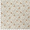 Tissu coton la forêt fête noël fond blanc