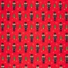 Tissu French Terry Casse-noisettes fond rouge Tissu French Terry Casse-noisettes fond rouge