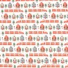 Tissu sweat Christmas trains fond blanc Tissu sweat Christmas trains fond blanc