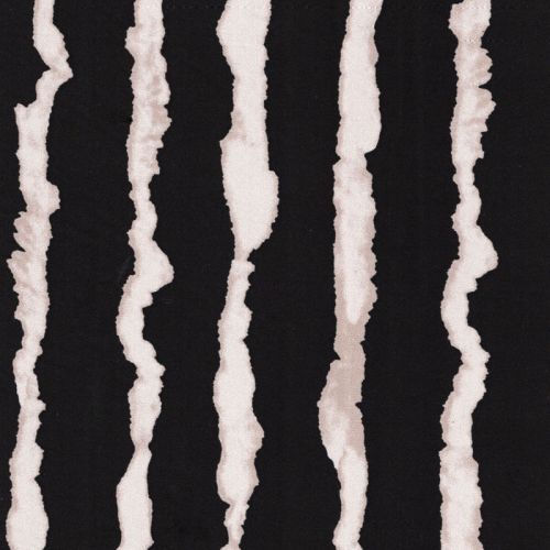 Tissu twill viscose vagues sable fond noir