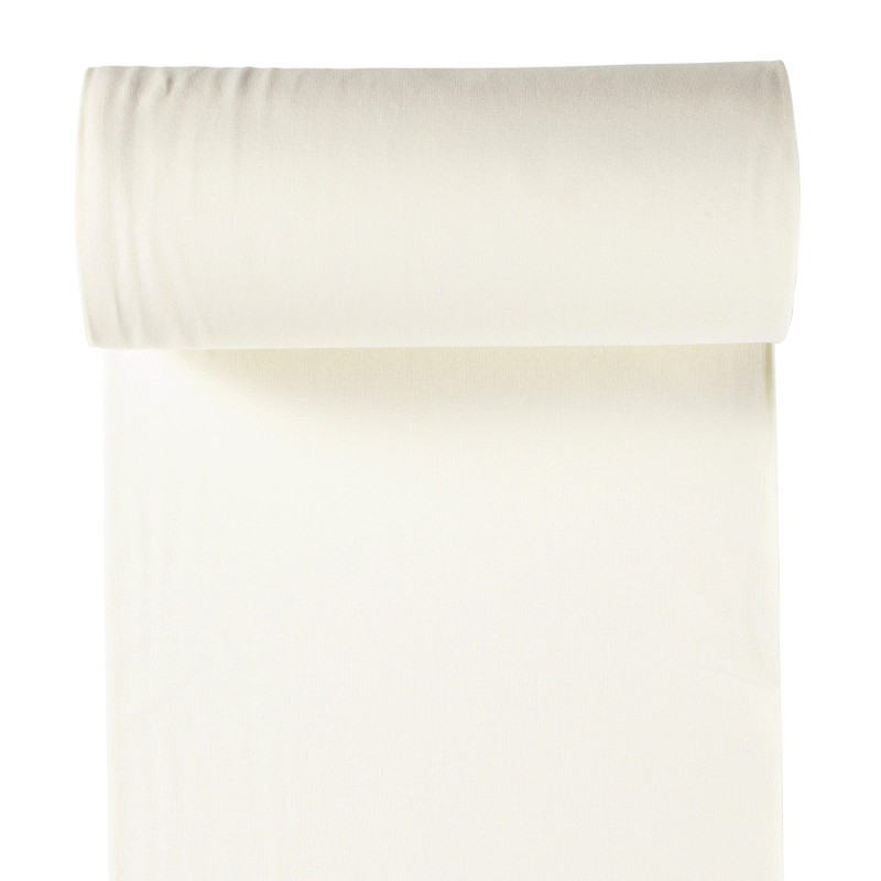 Bord côte tubulaire blanc cassé largeur 35 cm Bord côte tubulaire blanc cassé largeur 35 cm