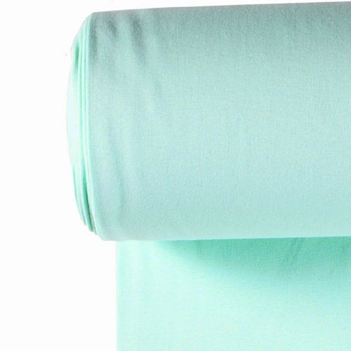 Bord côte tubulaire vert menthe clair largeur 35 cm