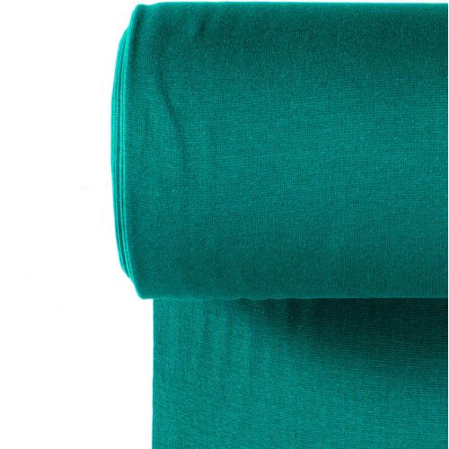Bord côte tubulaire bleu canard largeur 35 cm