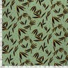 Tissu jersey viscose fleurs fond vert 