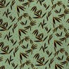 Tissu jersey viscose fleurs fond vert 