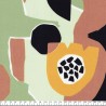 Tissu viscose EcoVero graphique multicolore