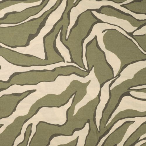 Tissu crêpe Air Flow zebra kaki