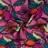 Tissu voile de coton et rayonne fruit fuchsia