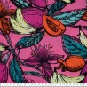 Tissu voile de coton et rayonne fruit fuchsia