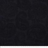 Tissu coton brodé Paisley noir Tissu coton brodé Paisley noir