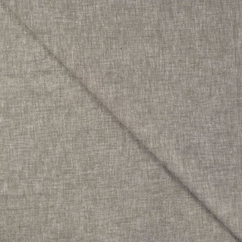 Tissu lin coton vert de gris chiné