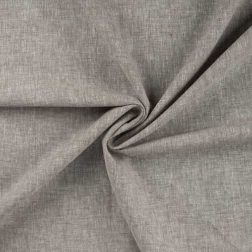 Tissu lin coton vert de gris chiné