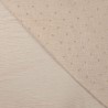 Tissu double gaze sable et pois dorés