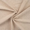 Tissu double gaze sable et pois dorés