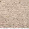 Tissu double gaze sable et pois dorés
