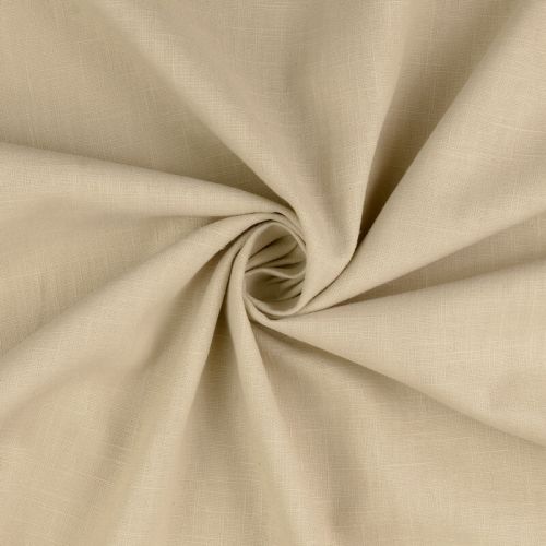 Tissu lin et coton uni lavé ficelle