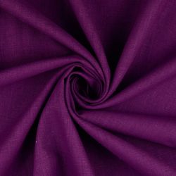 Tissu lin et coton uni lavé violet