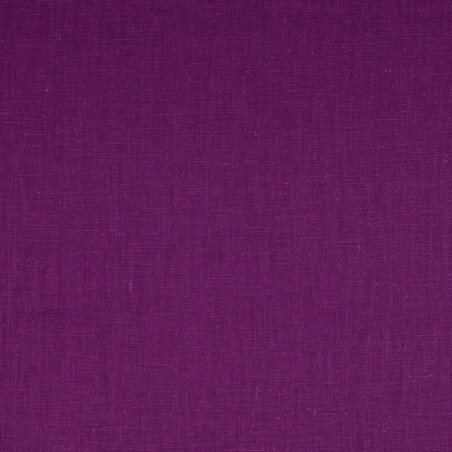 Tissu lin et coton uni lavé violet
