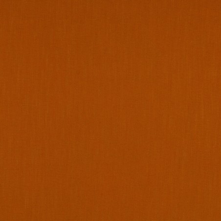 Tissu lin et coton uni lavé caramel